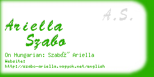 ariella szabo business card